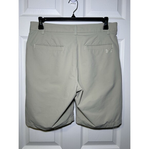 Under Armour Men's Khaki Base Tech Shorts Size 34 - Picture 4 of 6